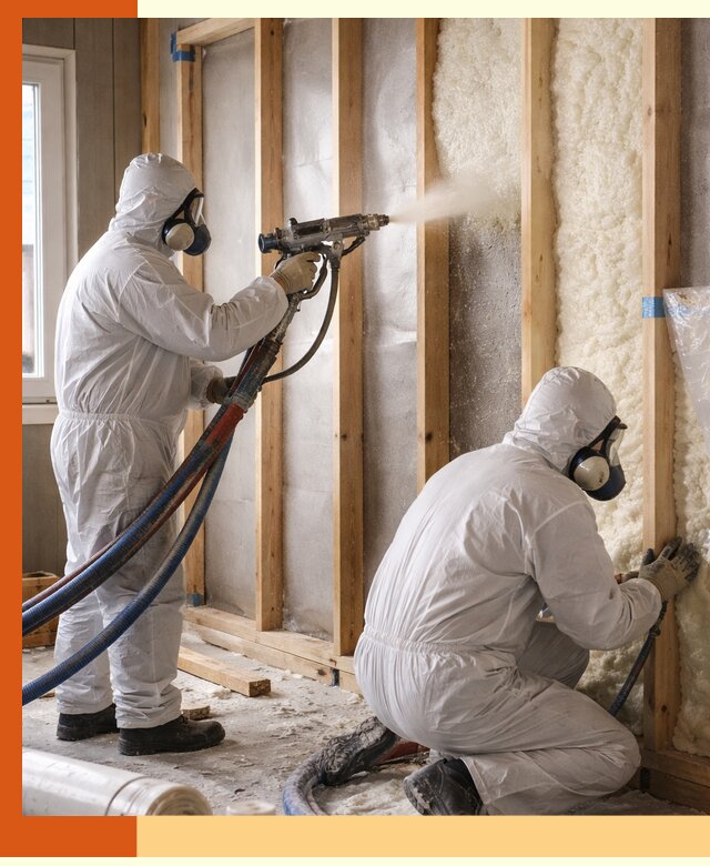 Утепление каркасной стены ППУ в Ленинске-Кузнецком для домов и коттеджей