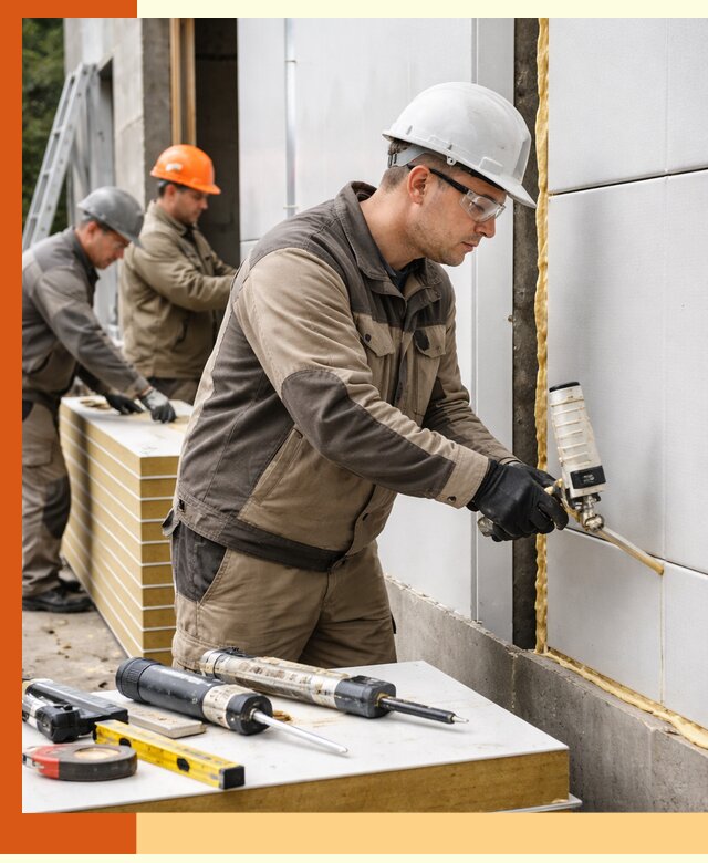 Утепление сэндвич-панелей пенополиуретаном в Ленинске-Кузнецком