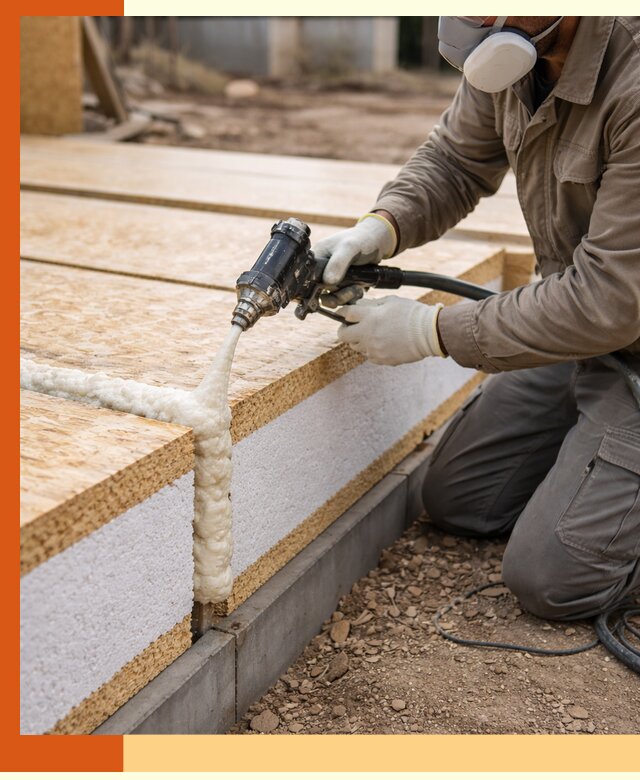 Утепление СИП-панелей пенополиуретаном (ППУ) в Ленинске-Кузнецком