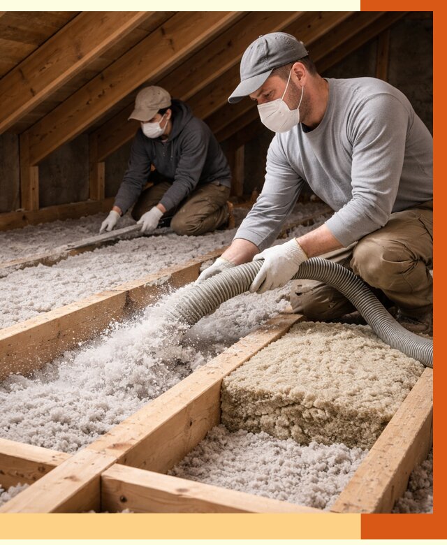 Заполнение полостей чердачного перекрытия в Ленинске-Кузнецком от 4599 руб. | ТепломастерЛнн