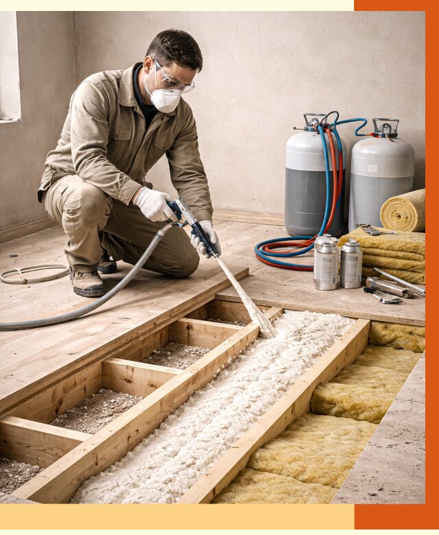 Заполнение полостей межэтажного перекрытия в Ленинске-Кузнецком от 4293 руб. | ТепломастерЛнн