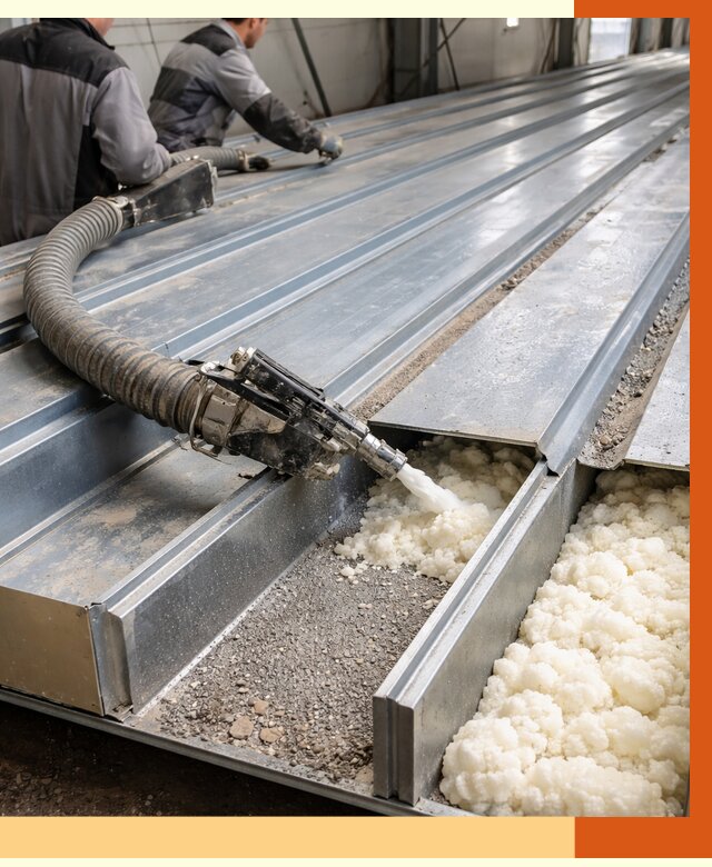 Заполнение пустот кровельных панелей в Ленинске-Кузнецком от 7359 руб. под ключ | ТепломастерЛнн