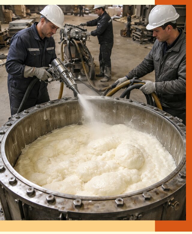 Заливка ППУ в емкости в Ленинске-Кузнецком от 7410 руб. — утепление емкости под ключ | ТепломастерЛнн