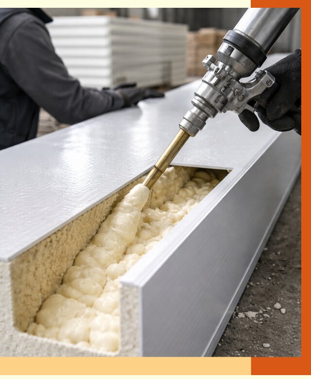 Заполнение пустот холодильных панелей в Ленинске-Кузнецком от 7666 руб. | ТепломастерЛнн