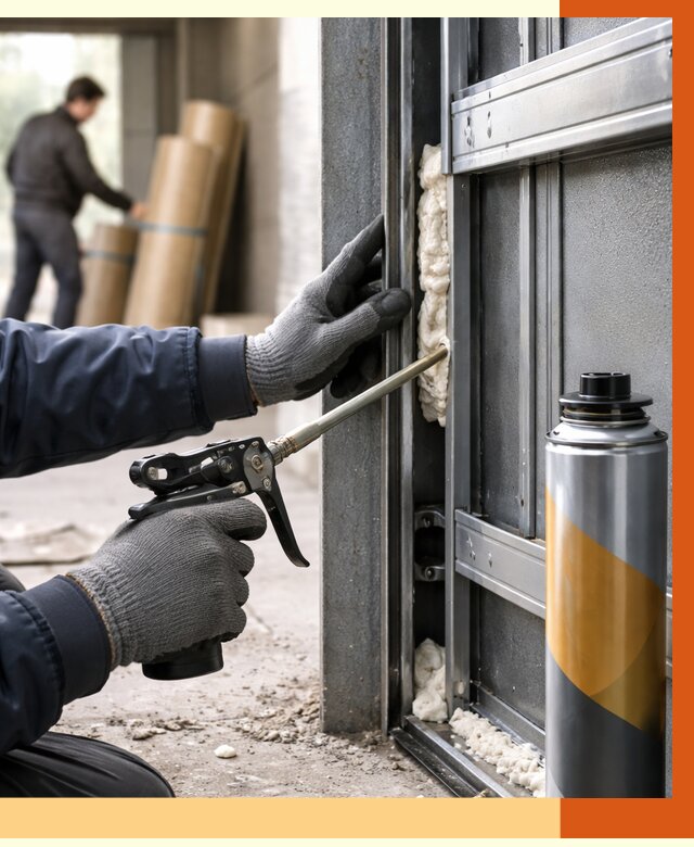 Заполнение пустот ворот в Ленинске-Кузнецком от 4599 руб. — заливка ППУ, утепление под ключ | ТепломастерЛнн