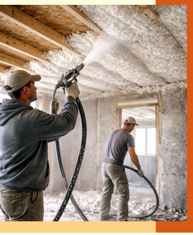 Утепление пеноизолом в Ленинске-Кузнецком от 1635 руб./м2 под ключ | ТепломастерЛнн