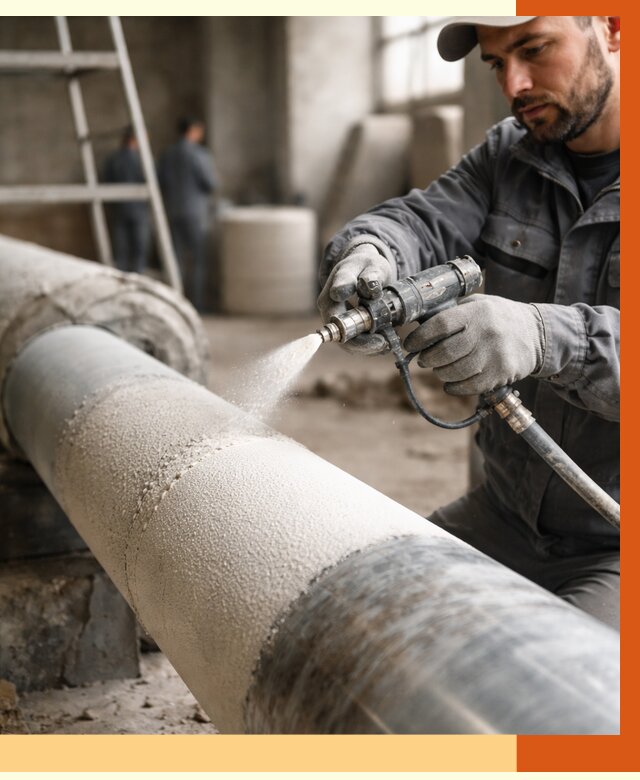 Утепление труб жидкой теплоизоляцией в Ленинске-Кузнецком от 7666 руб. под ключ | ТепломастерЛнн
