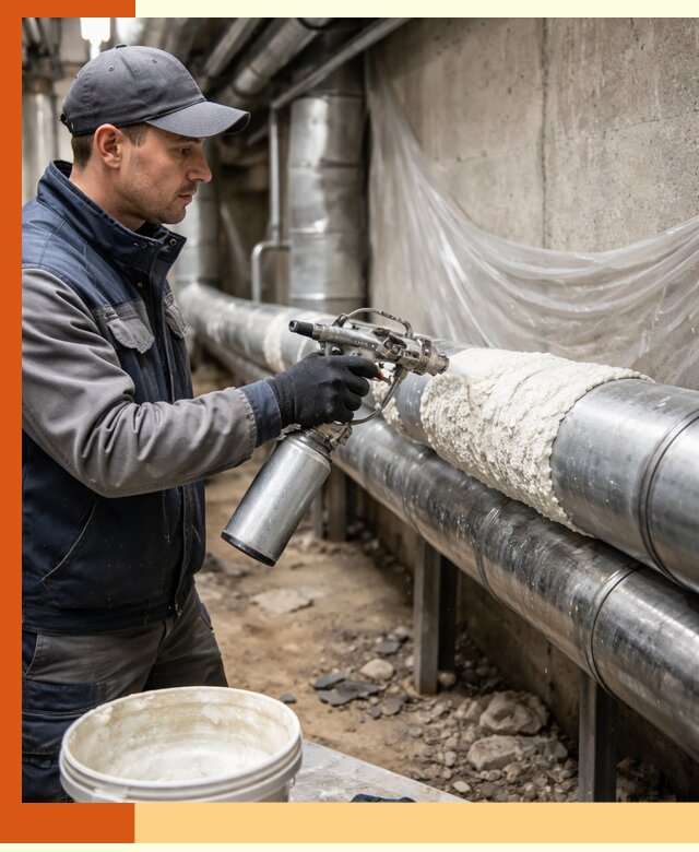 Утепление труб жидкой теплоизоляцией в Ленинске-Кузнецком