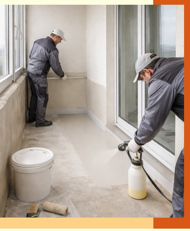 Утепление балкона жидкой теплоизоляцией в Ленинске-Кузнецком от 5877 руб./м2 | ТепломастерЛнн