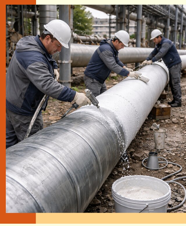 Утепление теплотрассы жидкой теплоизоляцией в Ленинске-Кузнецком