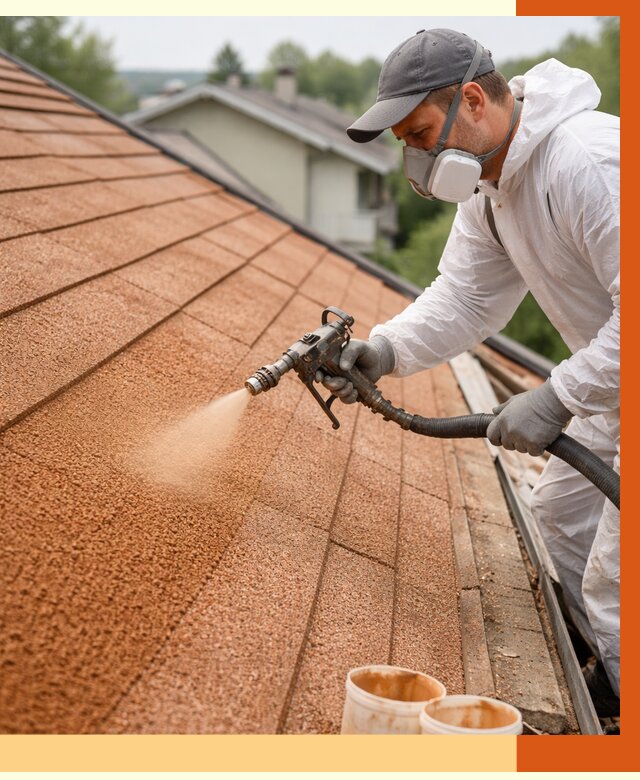 Утепление кровли жидкой пробкой в Ленинске-Кузнецком от 2760 руб./м² под ключ | ТепломастерЛнн