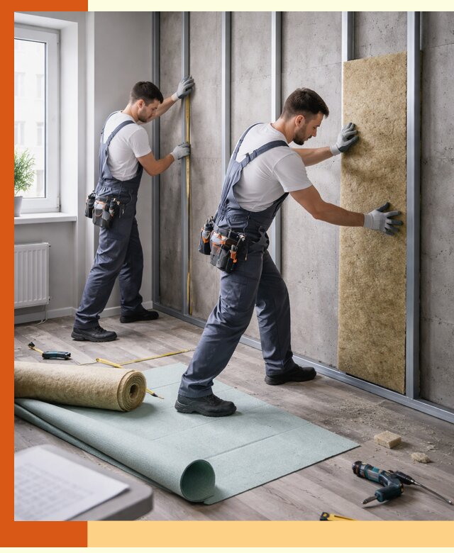 Шумоизоляция квартиры под ключ в Ленинске-Кузнецком — профессионально и гарантированно