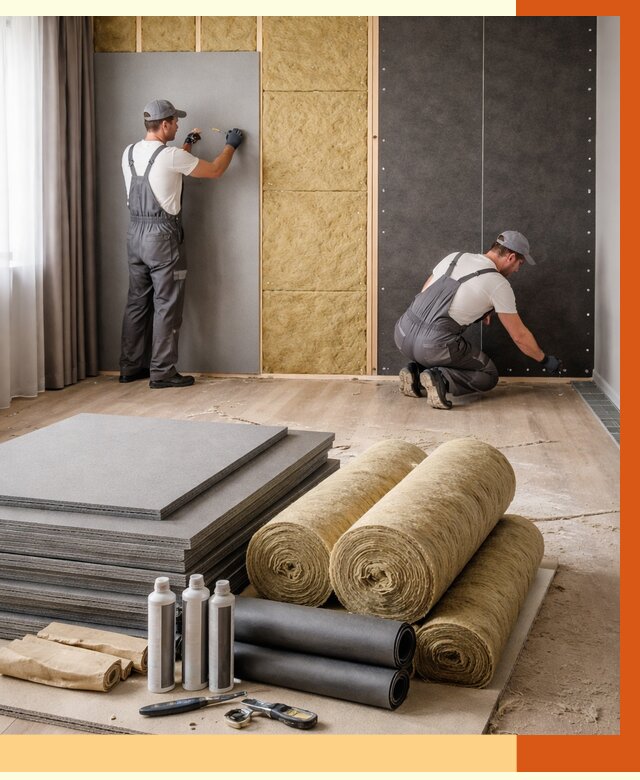 Шумоизоляция дома в Ленинске-Кузнецком от 4599 руб/м2 — комплексная звукоизоляция под ключ | ТепломастерЛнн