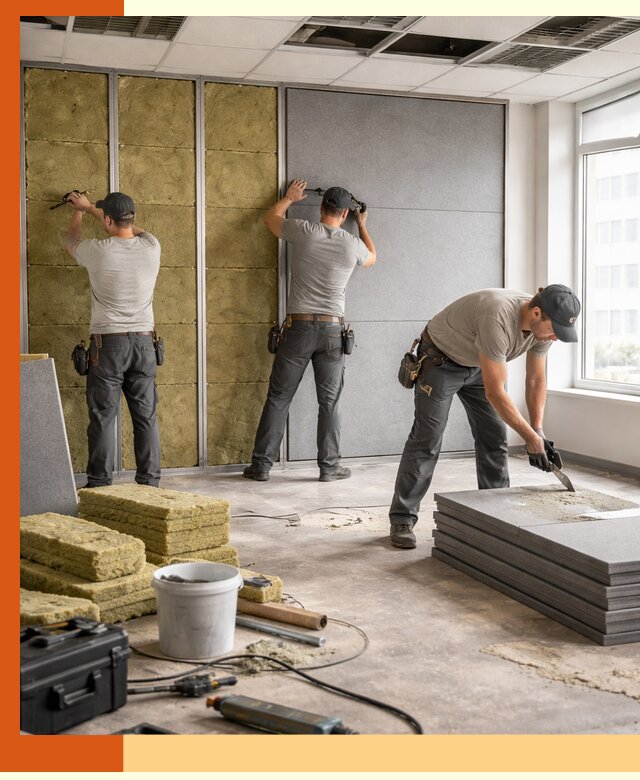 Профессиональная шумоизоляция офисов в Ленинске-Кузнецком для комфорта сотрудников