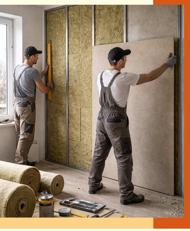 Шумоизоляция стен в Ленинске-Кузнецком от 4599 руб/м2 — звукоизоляция стен под ключ | ТепломастерЛнн