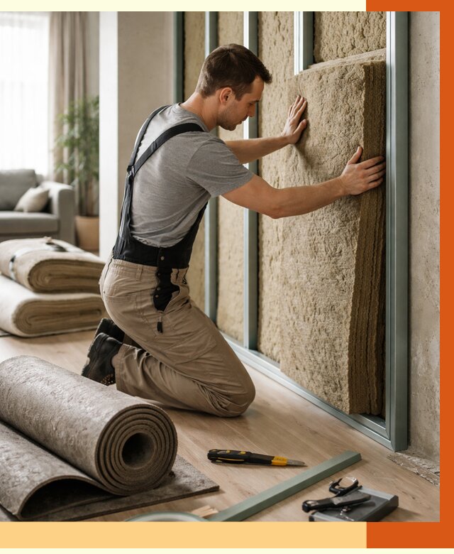 Шумоизоляция перегородок в Ленинске-Кузнецком от 1686 руб. за м2 — ТепломастерЛнн