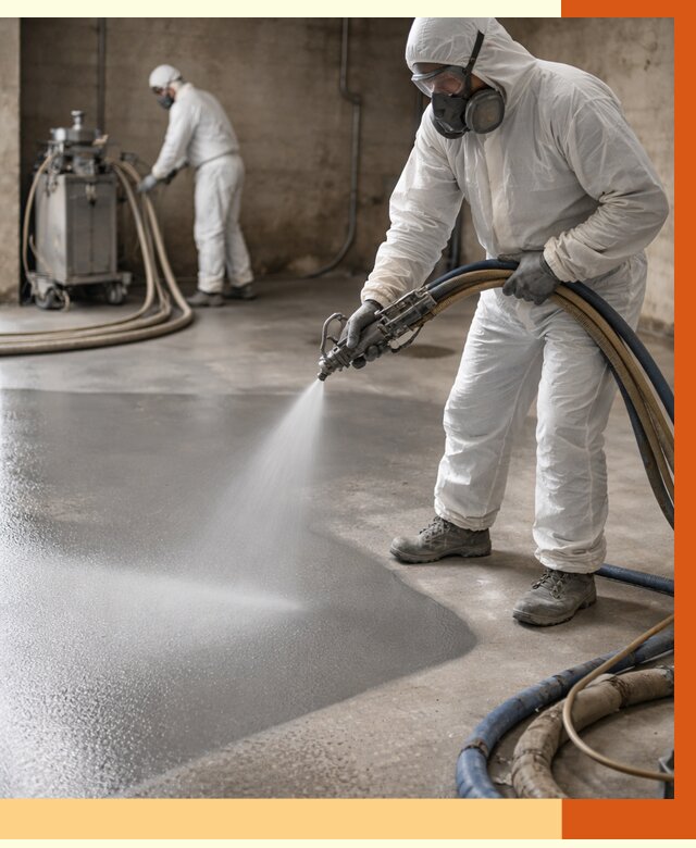 Гидроизоляция полимочевиной в Ленинске-Кузнецком от 8688 руб/м² — напыление полимерной гидроизоляции | ТепломастерЛнн