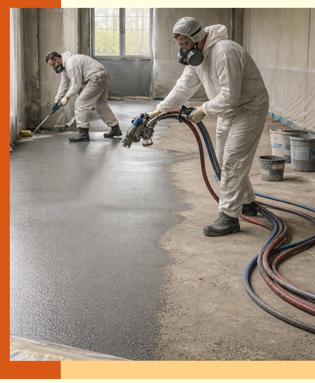 Гидроизоляция полимочевиной полов и конструкций в Ленинске-Кузнецком