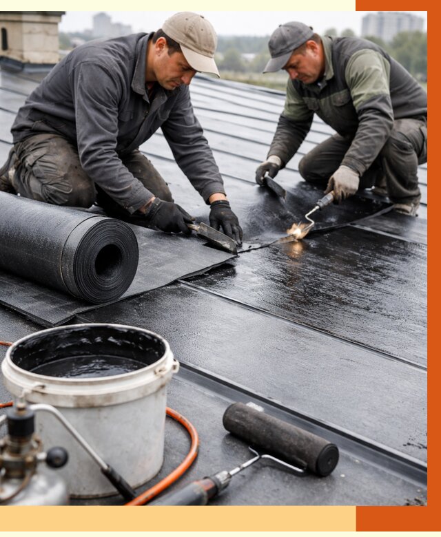 Гидроизоляция фальцевой кровли в Ленинске-Кузнецком от 7666 руб. под ключ | ТепломастерЛнн