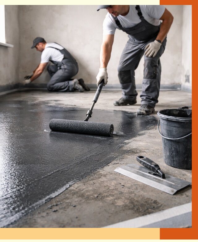 Профессиональная гидроизоляция пола в Ленинске-Кузнецком от 8688 руб. под ключ | ТепломастерЛнн