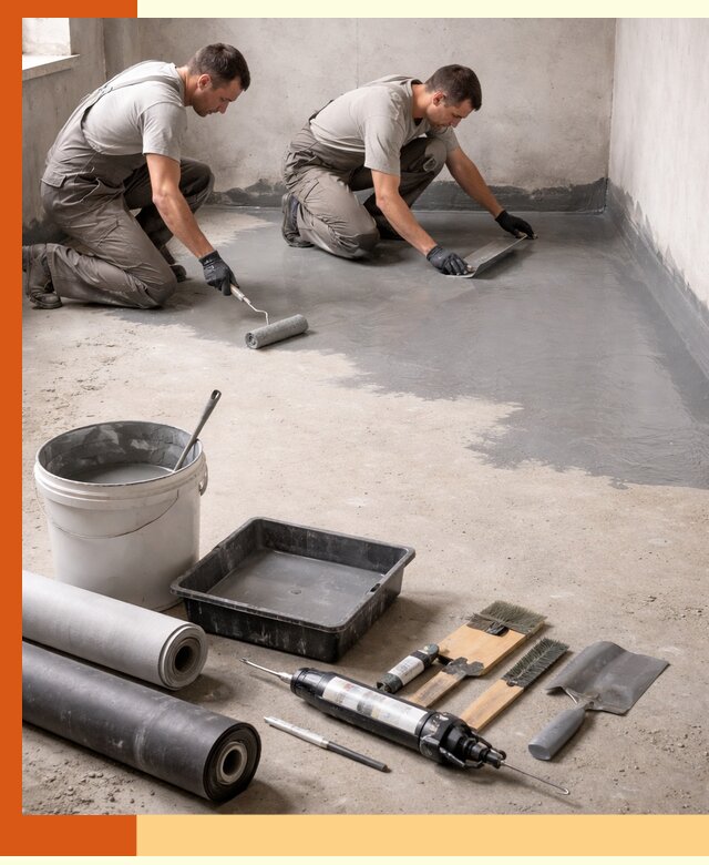 Гидроизоляция пола в Ленинске-Кузнецком — надежная защита от влаги и протечек