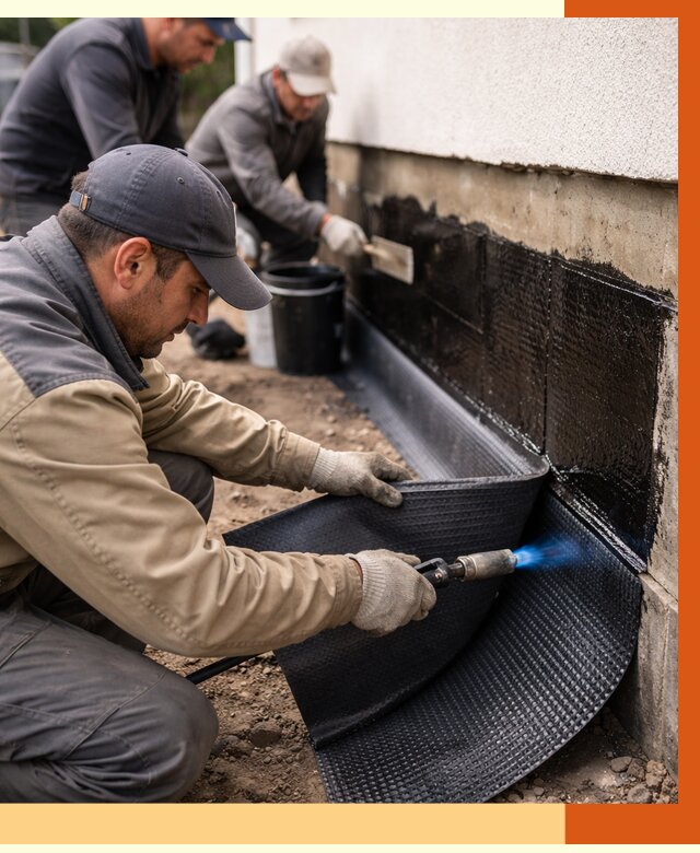 Гидроизоляция цоколя и отмостки в Ленинске-Кузнецком от 8688 руб. — ТепломастерЛнн