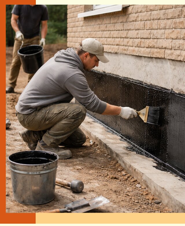 Гидроизоляция цоколя домов и зданий в Ленинске-Кузнецком эффективными методами