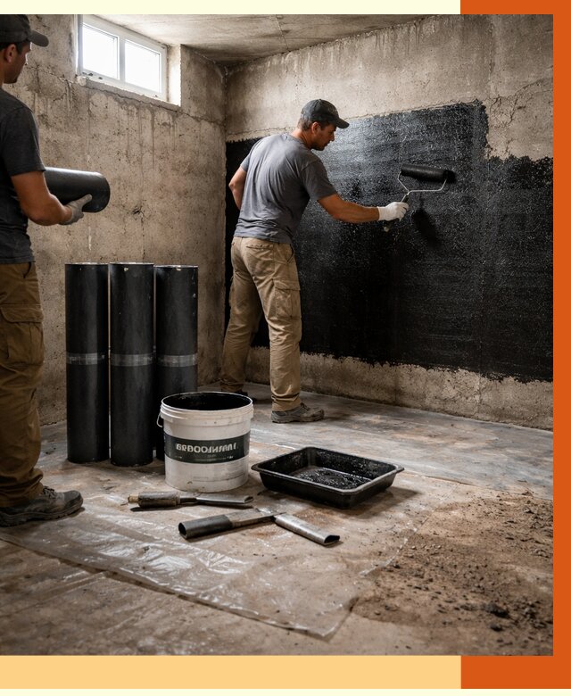 Гидроизоляция подвала в Ленинске-Кузнецком от 3577 руб. под ключ | Профессионально — ТепломастерЛнн