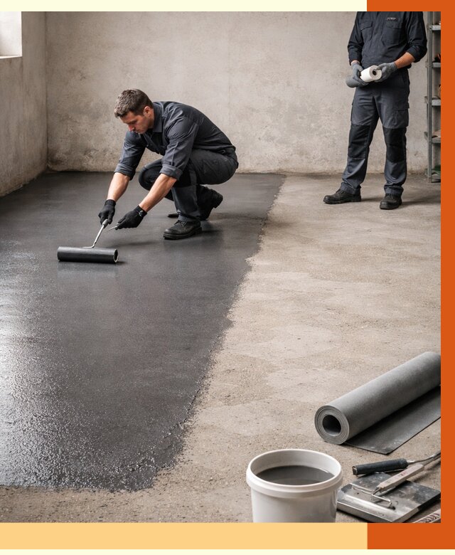 Гидроизоляция гаражного пола в Ленинске-Кузнецком от 3577 руб./м² — ТепломастерЛнн профессионально