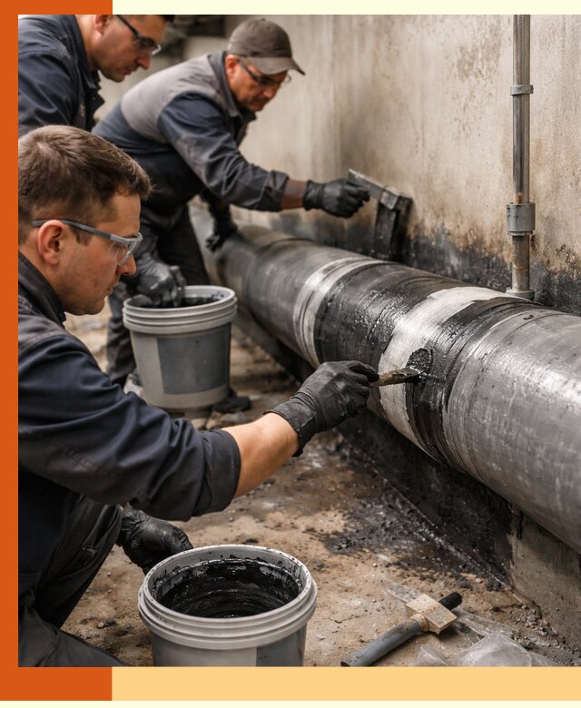 Гидроизоляция труб в Ленинске-Кузнецком — защита и герметизация коммуникаций