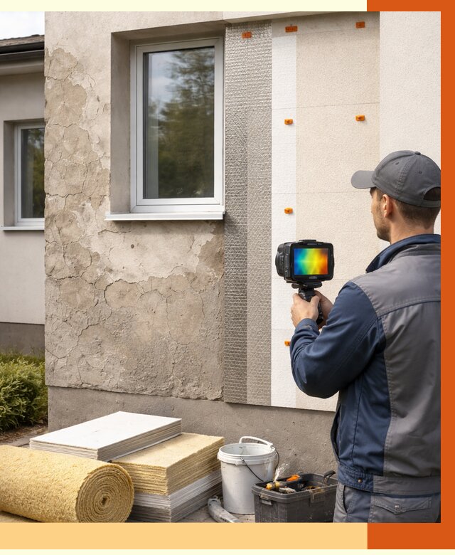 Тепловизионное обследование фасада в Ленинске-Кузнецком от 4599 руб. под ключ | ТепломастерЛнн