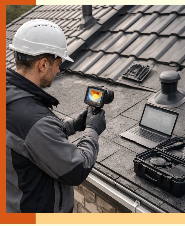 Тепловизионное обследование кровли в Ленинске-Кузнецком для выявления дефектов