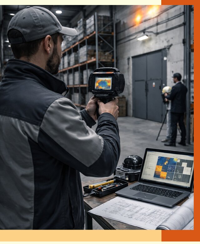 Тепловизионное обследование склада в Ленинске-Кузнецком от 6644 руб. | ТепломастерЛнн