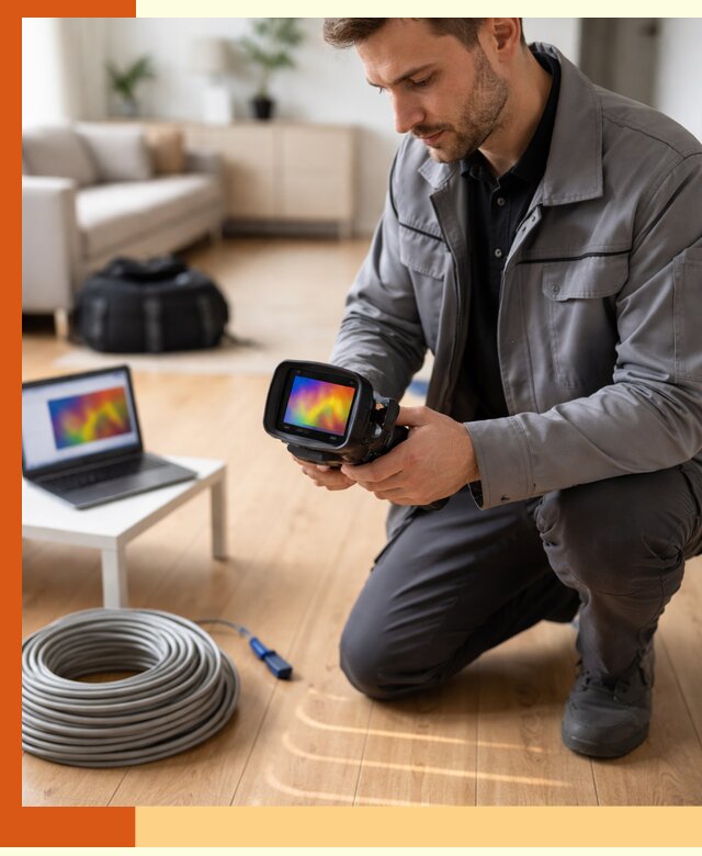 Тепловизионное обследование тёплого пола в Ленинске-Кузнецком для точной диагностики