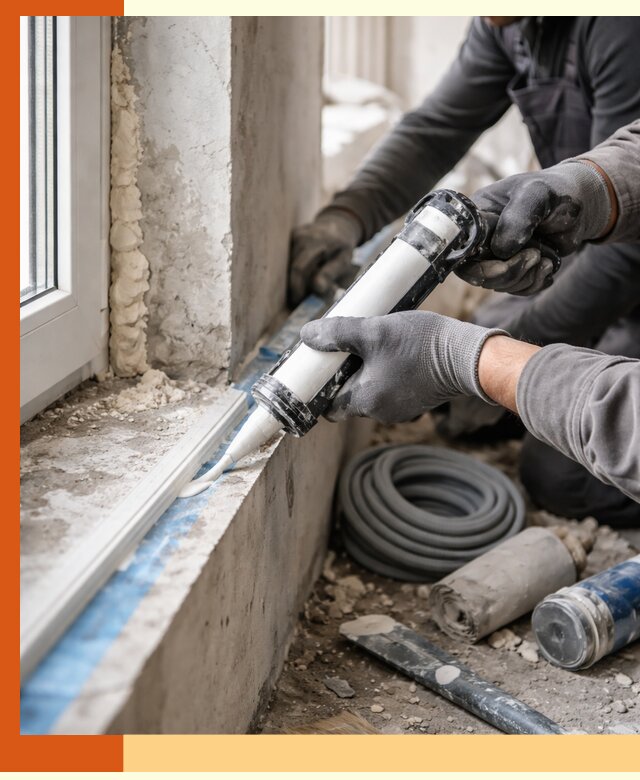 Герметизация стыков и примыканий зданий в Ленинске-Кузнецком