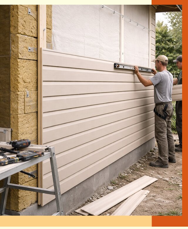 Монтаж сайдинга после утепления в Ленинске-Кузнецком от 1891 руб. — обшивка и облицовка | ТепломастерЛнн